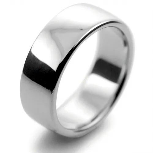 Slight or Soft Court Very Heavy - 8mm Palladium Rings Men's